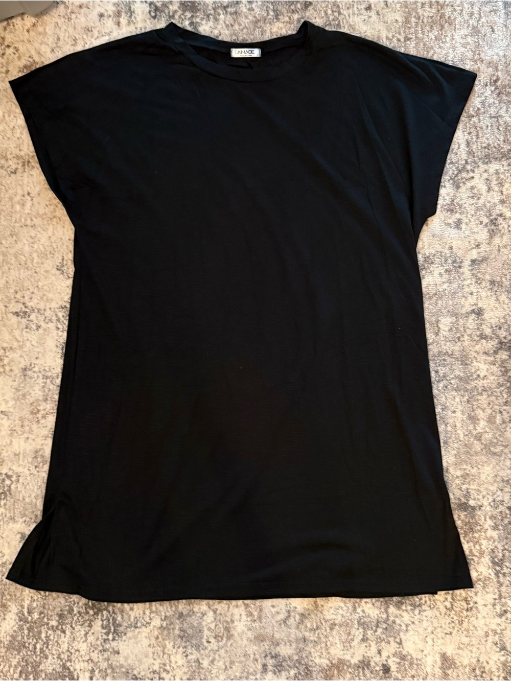 Black Relaxed Crewneck Women’s tee shirt dress